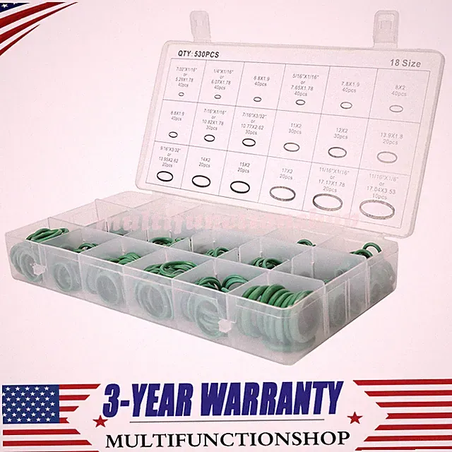 530PCS Rubber Green Automotive Air Conditioning Compressor Seal O-Ring Seal NEW