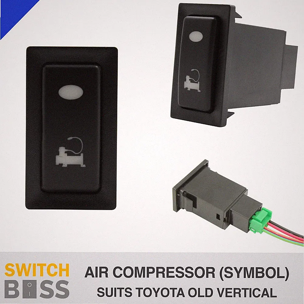AIR COMPRESSOR (Symbol) BLUE LED Vertical Switch for Toyota Landcruiser 80 90