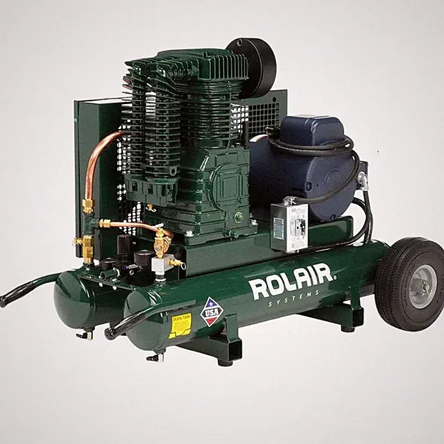 Rolair 5 Hp 230V 18.8 Cfm@90Psi 9 Gall Twin Tank Constant-Run Compressor
