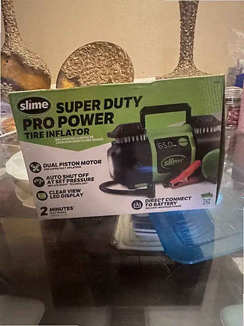 Slime Super Duty Pro Power Tire Inflator 40083 Dual Piston 12V Auto Shut Off New
