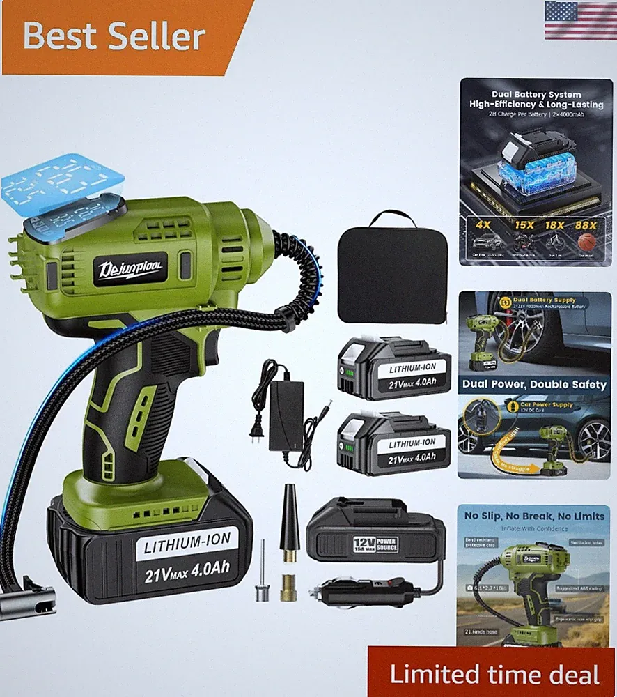 Ultimate Portable Air Compressor for Car Tires - Fast 150PSI & Quiet Operation